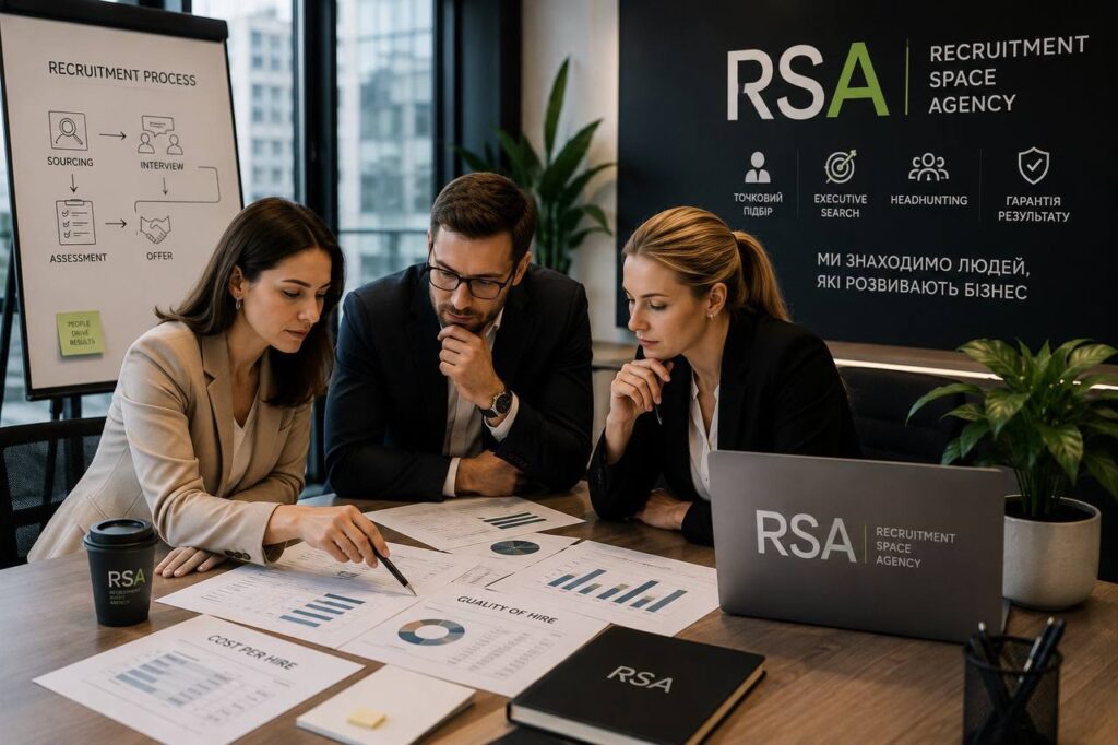 Команда RSA аналізує метрики найму — Cost Per Hire, Quality of Hire