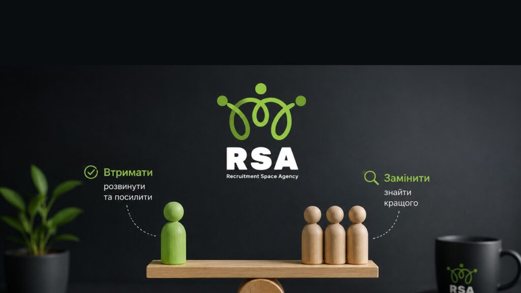 Терези з фігурками "втримати" і "замінити" співробітника — рішення RSA перед пошуком заміни